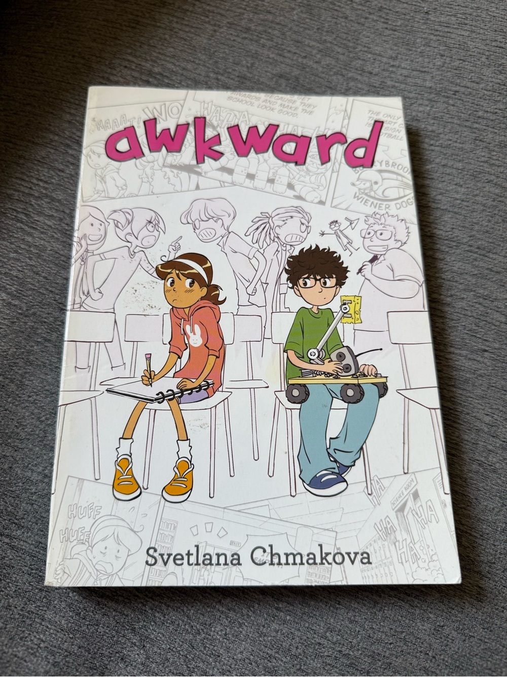 Awkward Graphic Novel by - White & Pink Cover